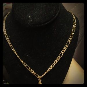 Filled 18k necklace with a Jesus Christ pendant